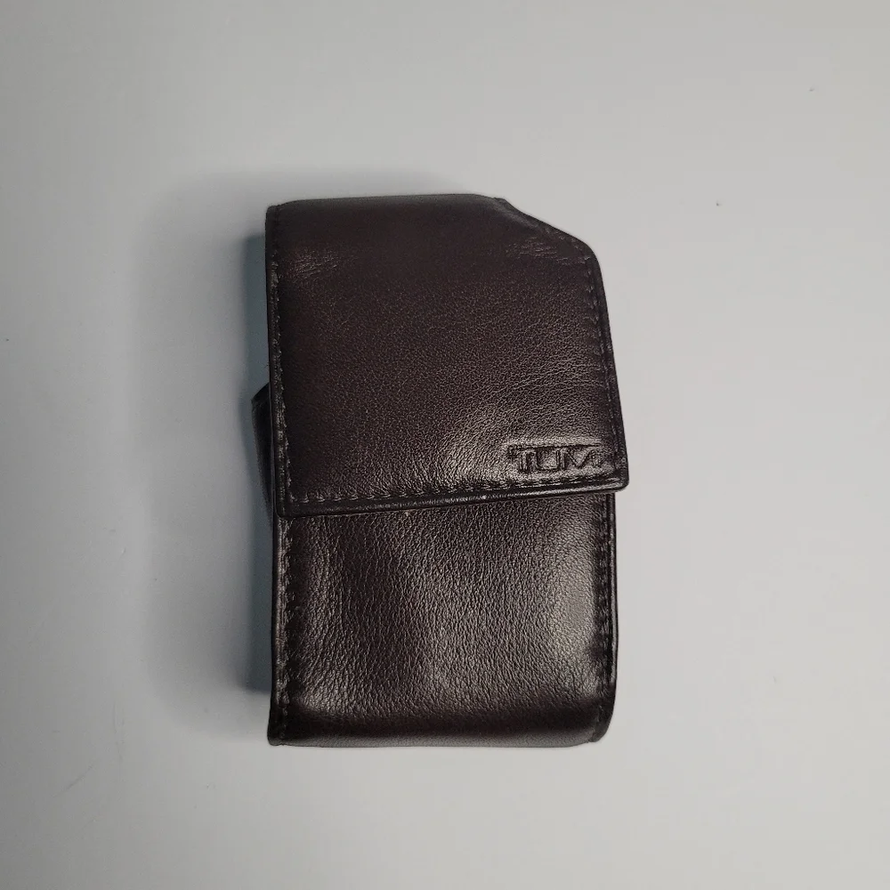 Tumi Brown Leather Phone Case